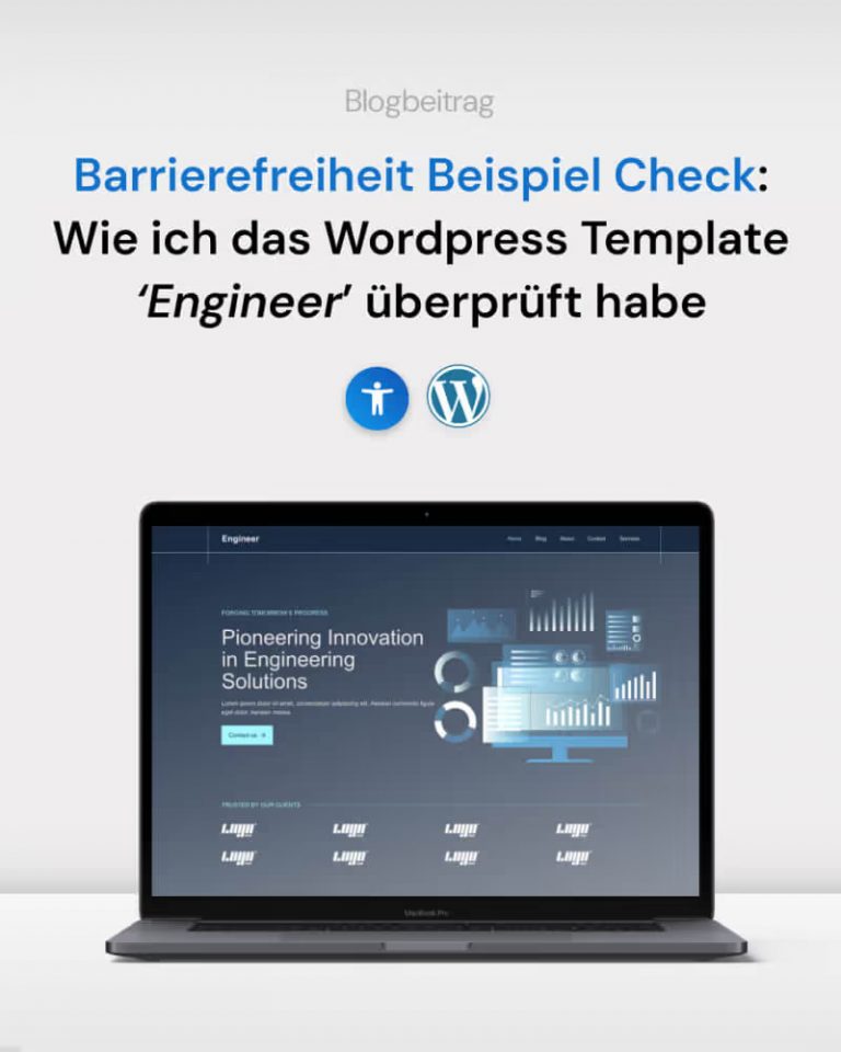 Barrierefreiheit Beispiel Check Wordpress Template, Blogbeitrag mit Jan Gemeinhardt