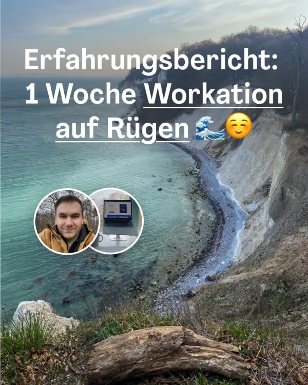 Workation auf Rügen, Blogbeitrag Titelbild