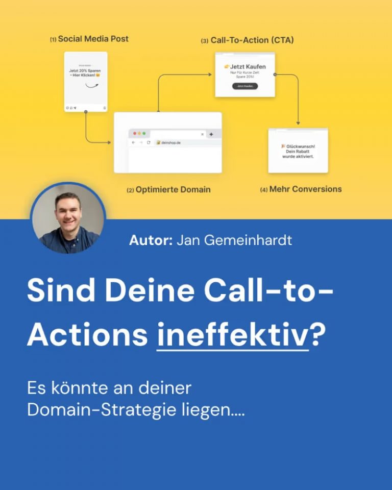Blogbeitrag: Effektive CTAs und Domain Strategie