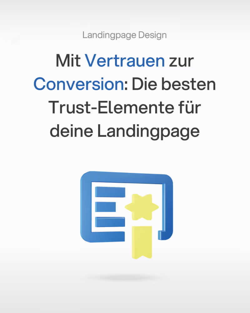 Blogbeitrag: Trust-Elemente für die Landingpage