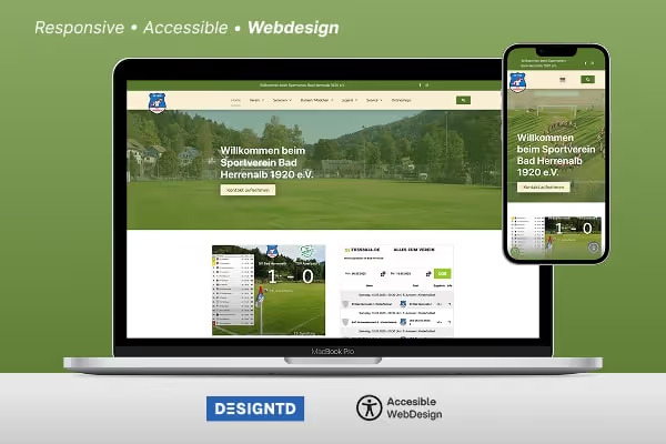 Über 100 Website Projekte: Barrierearme Umsetzung für Fußballvereine und andere eingetragene Vereine