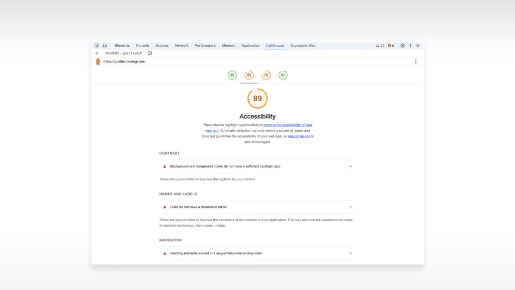 Barrierefreiheit Tools nutzen mit Google Lighthouse