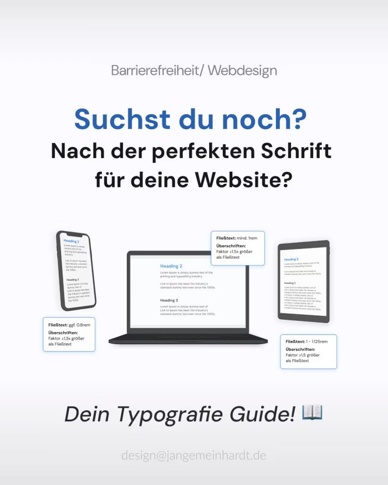 Blogbeitrag: Website Typografie finden