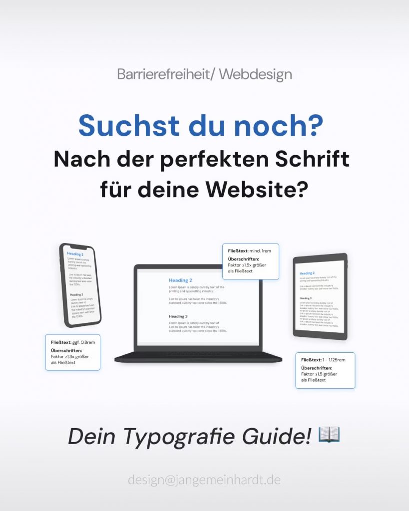Blogbeitrag: Website Typografie finden
