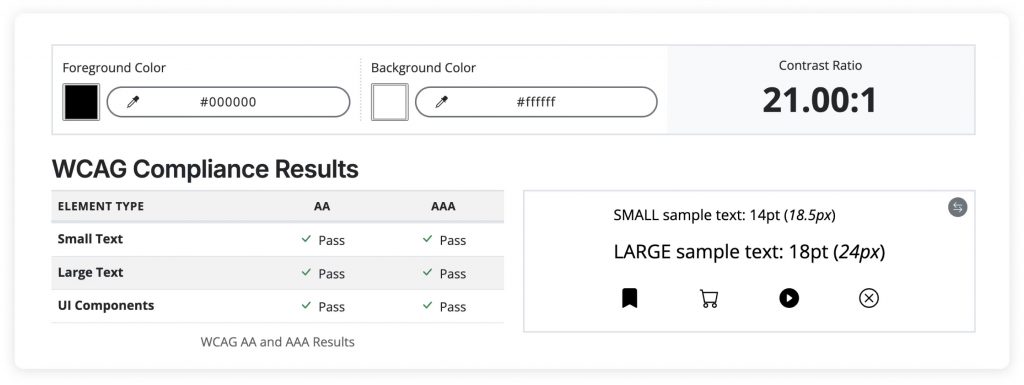 WCAG Color Contrast Checker für mehr Barrierefreiheit