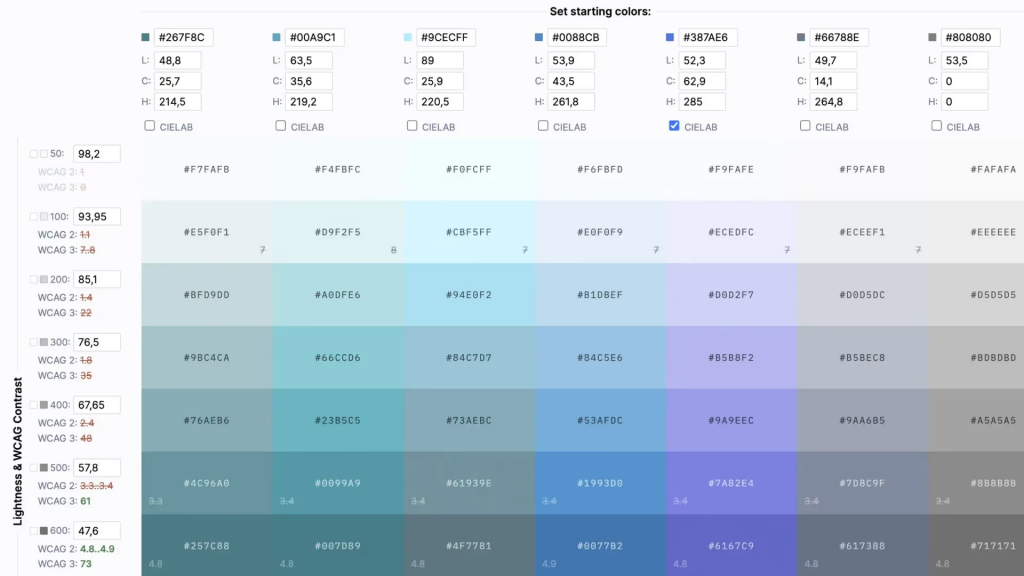 Barrierefreie Farben mit dem Accessible Palette Tool